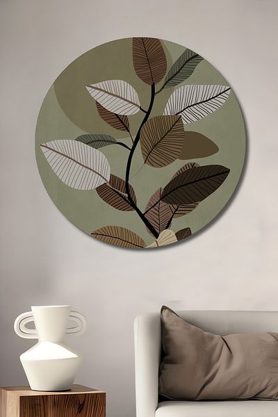 Teona Ahşap Natura Minimalistă Decorativă Lemn MDF Casă Rotundă, Pictură Perete Locul de Muncă