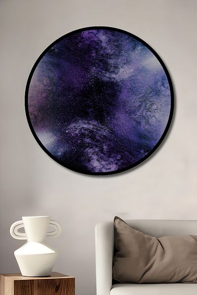 Teona Ahşap Noapte Cosmic Decorativ Lemn MDF Casă Rotundă, Pictură Perete Loc de Muncă