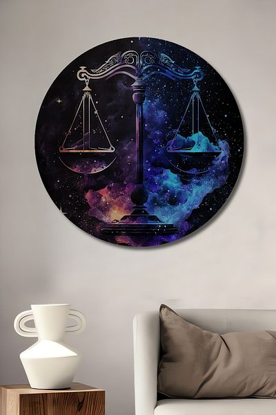 Teona Ahşap Balance Cosmică a Justitiei Decorativă din lemn MDF rotund pentru casa, locul de muncă pictură murală