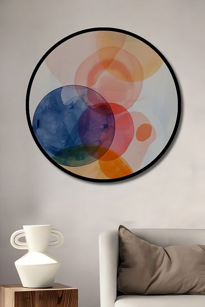 Teona Ahşap Cercuri Colorate Decorative Lemn MDF Rotund Casa, Locul de Muncă Pictură Perete
