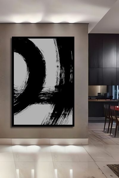 Teona Ahşap Abstract Brush Strokes Decorativ Lemn MDF Dreptunghi Acasă, Locul de muncă Pictură murală