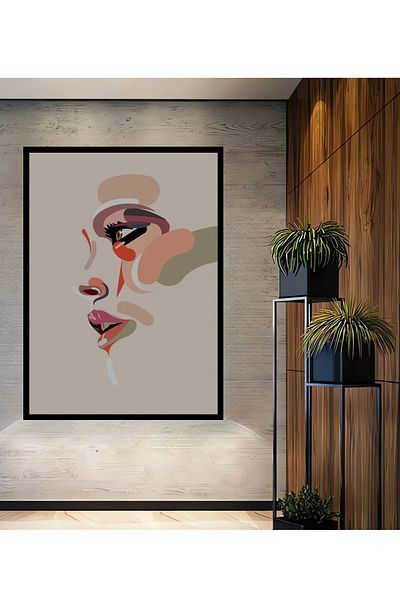 Teona Ahşap Față minimalistă modernă decorativă din lemn MDF dreptunghiulară pentru pictură de perete acasă, la locul de muncă