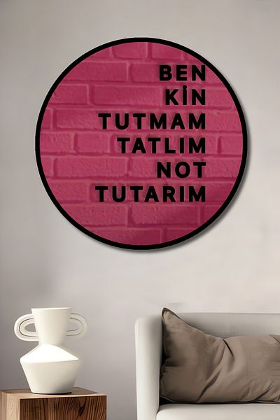 Teona Ahşap Kin Tutmam Sweetheart Keep Notes Keep Decorativ Lemn MDF Rotund Acasă, Locul de Muncă Pictură de perete