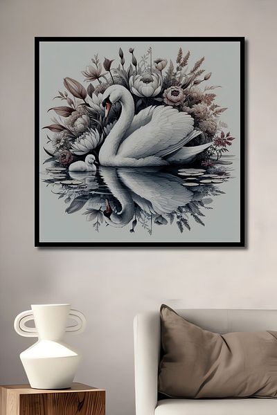 Teona Ahşap Cenușărești și flori decorative din lemn MDF dreptunghiular pentru pictură de perete acasă, la locul de muncă