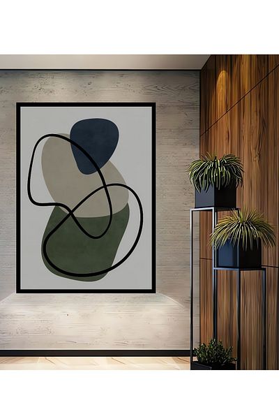 Teona Ahşap Artă Modernă Abstractă Lemn MDF Dreptunghi Decorativ Acasă, Locul de Muncă Pictură de perete