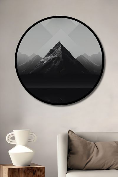 Teona Ahşap Silence of the Mountains Decorativ Lemn MDF Rotund Acasă, Locul de Muncă Pictură Perete