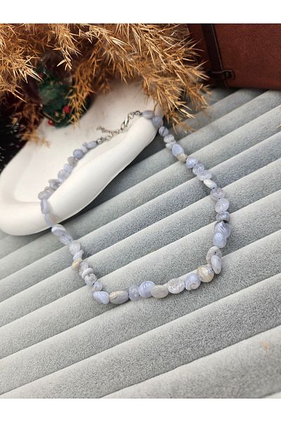 AURA Chalcedony Necklace with Natural Stone