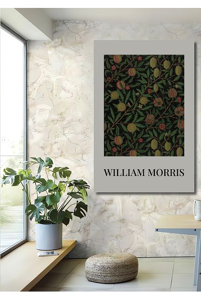 Teona Ahşap William Morris Motiv Floral Lemn MDF Dreptunghi Decorativ Acasă, Locul de Muncă Pictură Perete