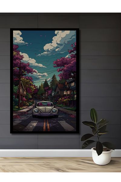 Teona Ahşap Vosvos Flower Path Decorativ Lemn MDF Dreptunghi Acasă, Locul de Muncă Pictură Perete