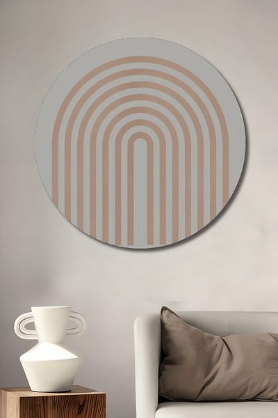 Teona Ahşap Model de arc minimalist decorativ din lemn MDF rotund pentru pictură de perete acasă, la locul de muncă