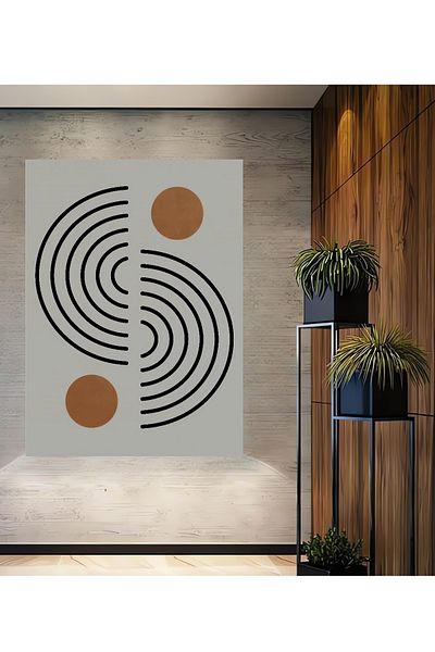 Teona Ahşap Modern Abstract Geometric Lemn MDF Dreptunghi Decorativ Acasă, Locul de Muncă Pictură de perete