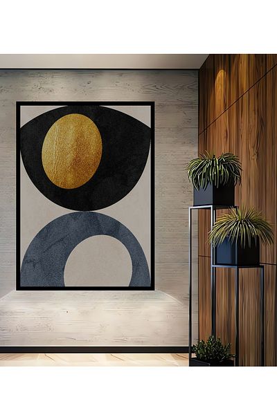 Teona Ahşap Aur Circular Abstract Lemn MDF Dreptunghi Decorativ Acasă, Locul de Muncă Pictură Murală