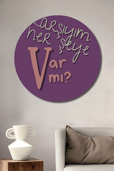 Teona Ahşap Am întâlnit totul? Casa rotundă din lemn decorativ MDF, pictură murală la locul de muncă