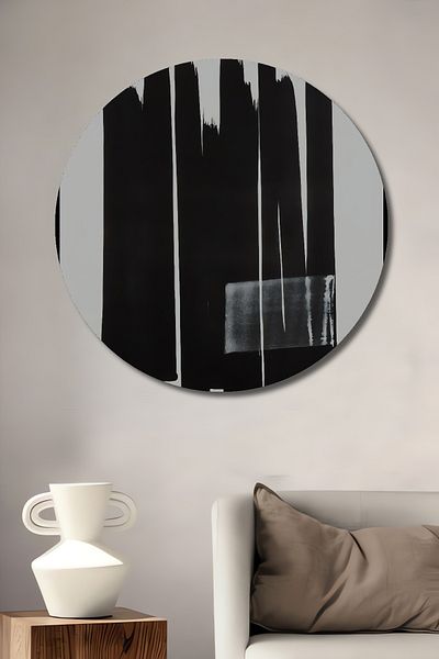 Teona Ahşap Modern Minimalist Brush Blows Decorativ Lemn MDF Rotund Acasă, Locul de Muncă Pictură Perete