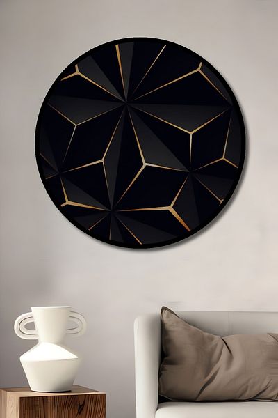 Teona Ahşap Artă Geometrică Modernă Lemn MDF Rotund Decorativ Acasă, Locul de Muncă Pictură Perete