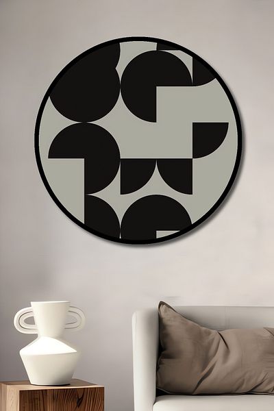 Teona Ahşap Abstracție Geometrică Lemn MDF Rotund Decorativ Acasă, Locul de Muncă Pictură Perete