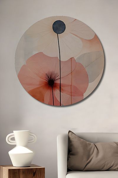 Teona Ahşap Floare Decorativă Lemn MDF Rotund Acasă, Locul de Muncă Pictură Perete