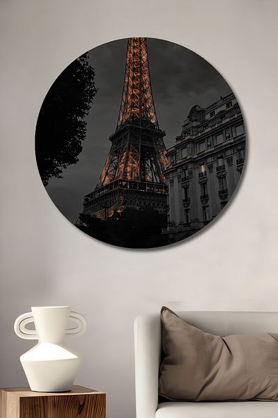 Teona Ahşap Turnul Eiffel Decorativ din lemn MDF Casă rotundă, pictură murală la locul de muncă