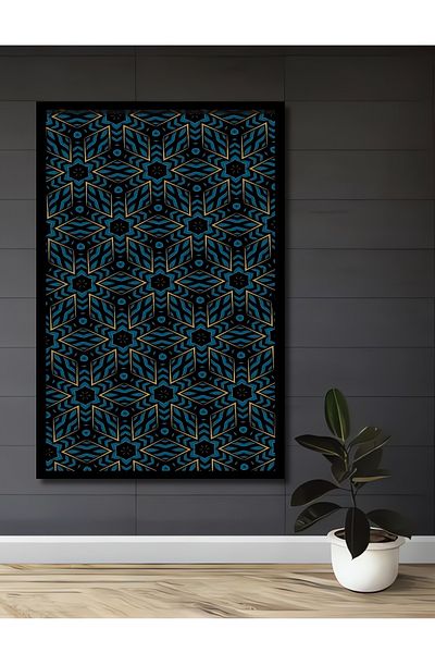 Teona Ahşap Model geometric decorativ din lemn MDF dreptunghiular pentru pictura de perete acasa, loc de munca
