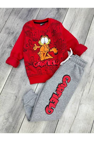 GARFIELD الموسم الجديد - طقم بدلة رياضية بطبعة 3 خيوط