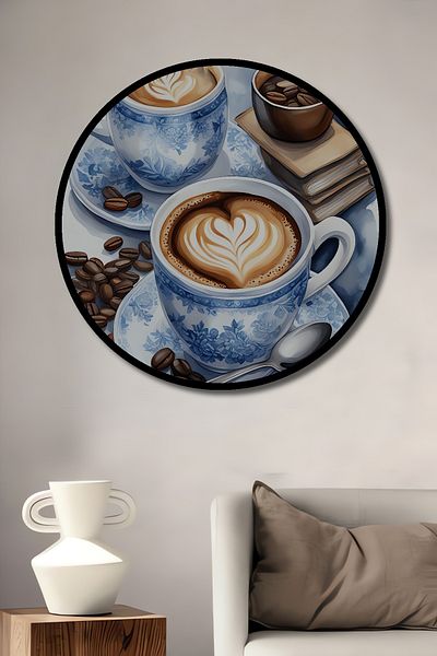 Teona Ahşap Artă Cafea Decorativă Lemn MDF Rotund Acasă, Locul de Muncă Pictură Perete