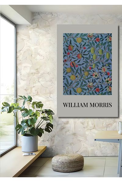 Teona Ahşap William Morris Fructe Model Lemn MDF Dreptunghi Decorativ Acasă, Locul de Muncă Pictură Murală