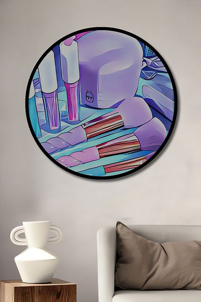 Teona Ahşap Machiaj Materiale Decorative Colorate Lemn MDF Rotund Acasa, Locul de Muncă Pictură Perete