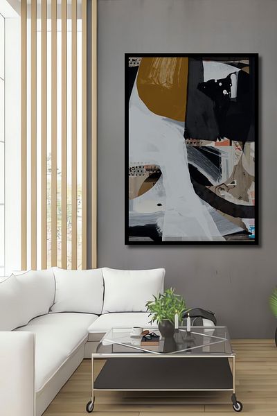 Teona Ahşap Abstracție Geometrică Tactile Decorative Lemn MDF Dreptunghi Acasă, Locul de Muncă Pictură Perete