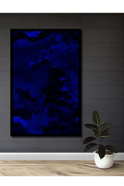 Teona Ahşap Deep Blue Abstract Art Decorativ Lemn MDF Dreptunghi Acasă, Locul de Muncă Pictură de perete