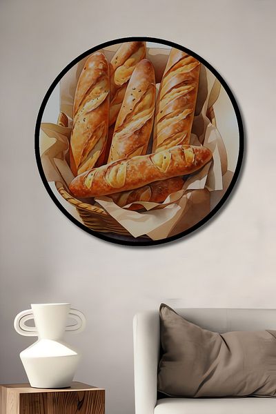 Teona Ahşap Baghete franceze proaspete decorative din lemn MDF rotund pentru casa, loc de munca pictura pe perete