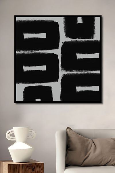 Teona Ahşap Model Geometric Negru Decorativ Lemn MDF Dreptunghi Acasă, Locul de Muncă Pictură Perete