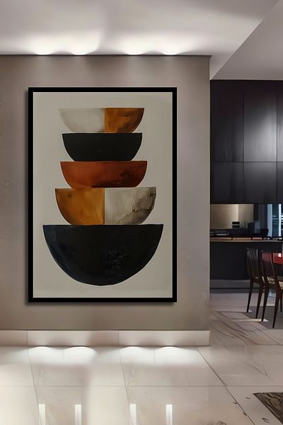 Teona Ahşap Semi-cerci geometrici colorați Decorativ din lemn MDF dreptunghiular pentru pictura de perete acasă, la locul de muncă