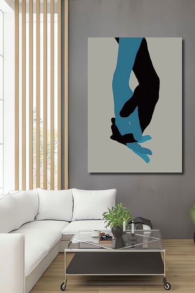 Teona Ahşap Țineți de mână împreună Decorativ minimalist din lemn MDF dreptunghiular pentru pictură pe perete acasă, la locul de muncă