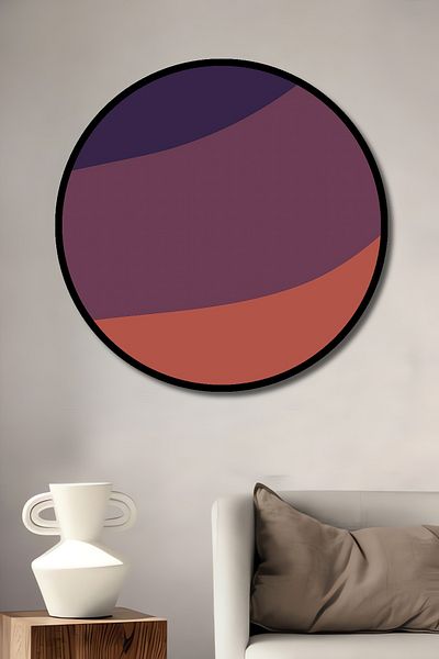 Teona Ahşap Waves Colorate Decorativ Lemn MDF Rotund Acasă, Locul de Muncă Pictură Perete