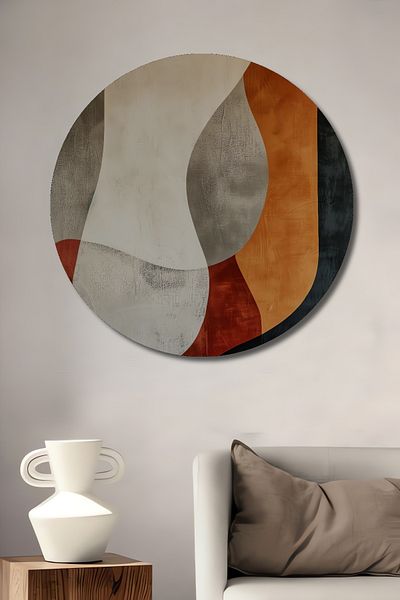 Teona Ahşap Modern Abstract Geometric Decorativ Lemn MDF Rotund Acasă, Locul de Muncă Pictură de perete