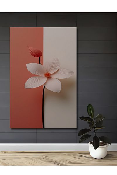 Teona Ahşap Motiv floral elegant din lemn decorativ MDF dreptunghiular pentru pictura de perete acasă, la locul de muncă