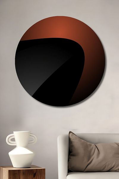 Teona Ahşap Abstracție Geometrică Elegantă Decorativă Lemn MDF Rotund Acasă, Locul de Muncă Pictură Perete