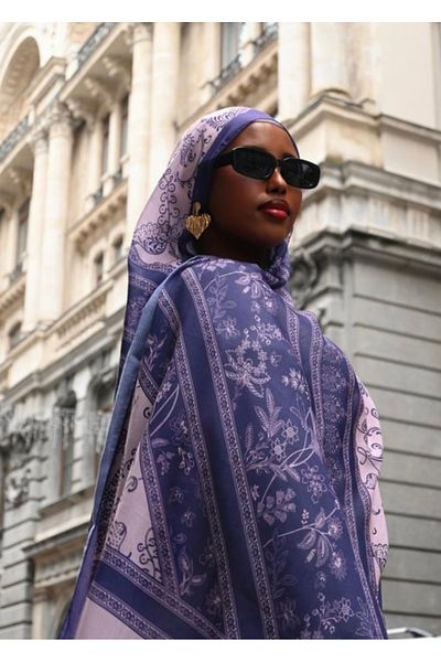 Misa Ethnic Pattern Voile Shawl
