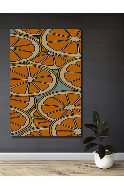 Teona Ahşap Desen portocaliu Citrus Lemn MDF Dreptunghi Decorativ Acasă, Locul de Muncă Pictură Perete