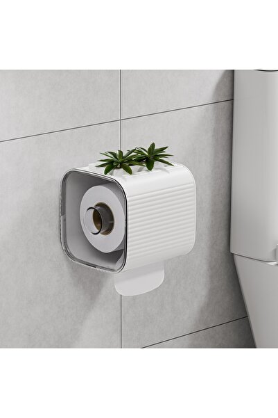 Home Rolă de hârtie pentru toaletă pentru baie albă Sahra - Suport pentru șer...