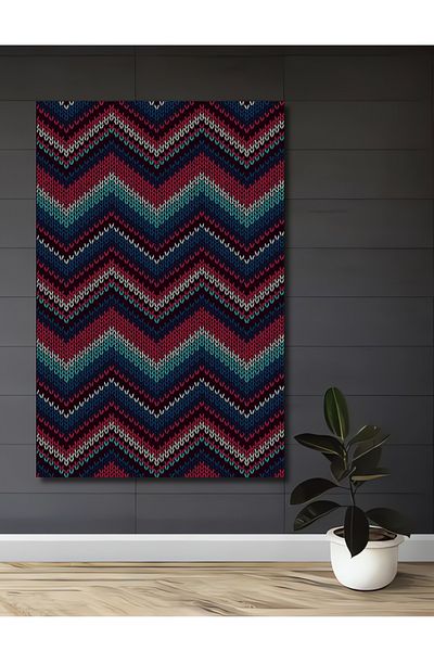 Teona Ahşap Model retro în zig-zag Decorativ din lemn MDF dreptunghiular pentru pictură pe perete acasă, la locul de muncă