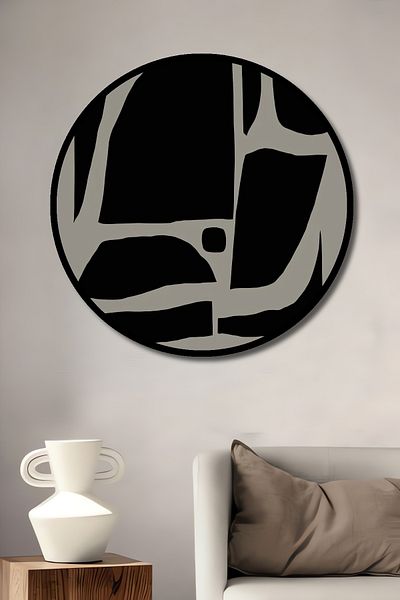 Teona Ahşap Abstracție Geometrică Lemn MDF Rotund Decorativ Acasă, Locul de Muncă Pictură Perete