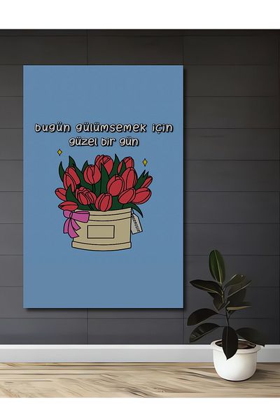 Teona Ahşap Este o zi minunată pentru a zâmbi astăzi, dreptunghiular din lemn MDF, pictură murală pentru acasă, loc de muncă
