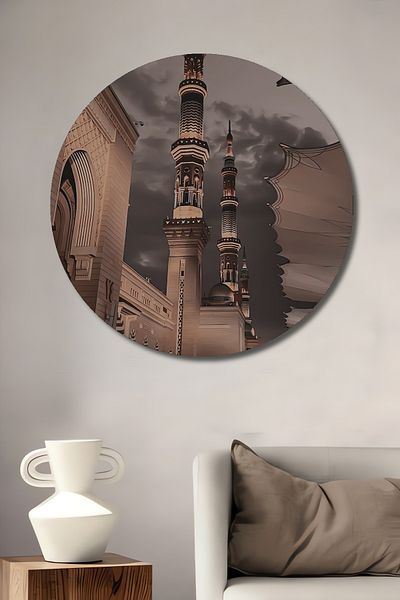 Teona Ahşap Moscheea al Medina MDF din lemn rotund decorativ pentru casa, loc de munca pictura pe perete
