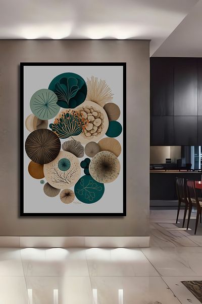 Teona Ahşap Dans circular al naturii Decorativ din lemn MDF dreptunghiular pentru casa, locul de munca pictura pe perete