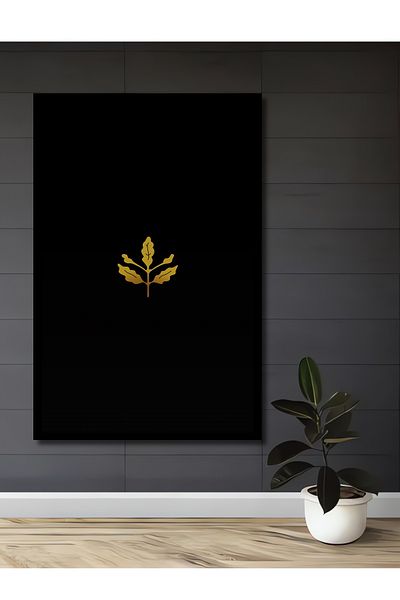Teona Ahşap Frunze de aur Lemn minimalist MDF dreptunghiular decorativ pentru casa, locul de munca pictura pe perete