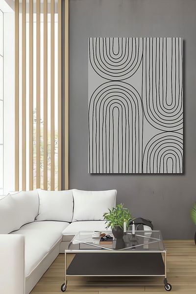 Teona Ahşap Model liniar minimalist modern, decorativ din lemn MDF dreptunghiular, pictură pe perete pentru locuință, loc de muncă