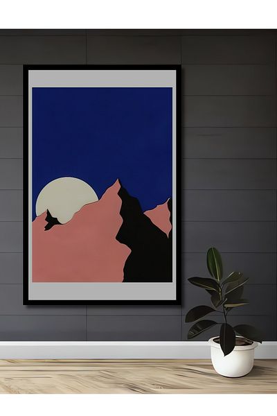 Teona Ahşap Peisaj de munte Lumină Lună Decorativ Lemn MDF Dreptunghi Acasă, Locul de Muncă Pictură Perete