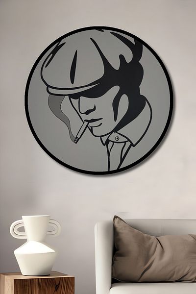 Teona Ahşap Peaky Blinders Decorativ Lemn MDF Casă Rotundă, Pictură Perete Locul de Muncă