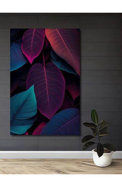 Teona Ahşap Frunze Tropicale Colorate Lemn MDF Dreptunghi Decorativ Acasa, Locul de Muncă Pictură Perete